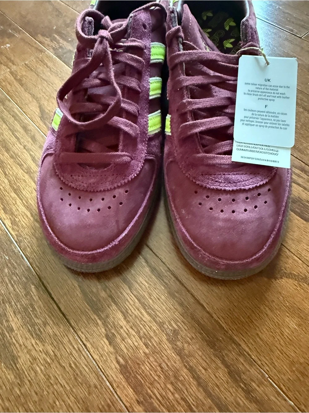 adidas Burgundy Suede Handball Spezial shoes men’s size 10.5 US